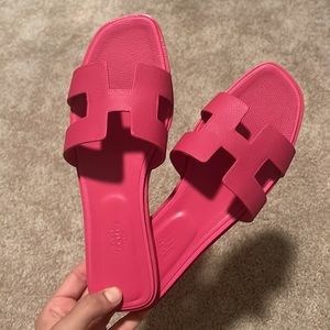 Hot pink sandals